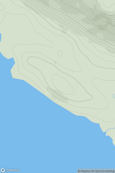 Thumbnail image for Cnoc Fionn Loch [Loch Maree to Loch Broom] showing contour plot for surrounding peak